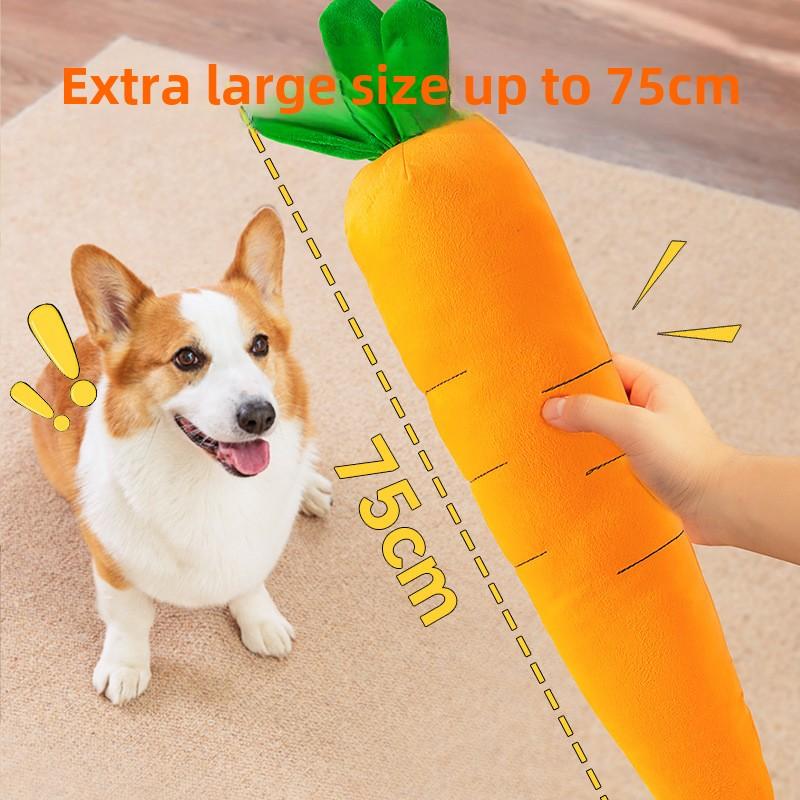 Pet Dog Sound Carrot Modeling Toy Self-hi To Relieve Boredom, Bite-resistant and Wear-resistant, Universal Dog Toy for All Dogs