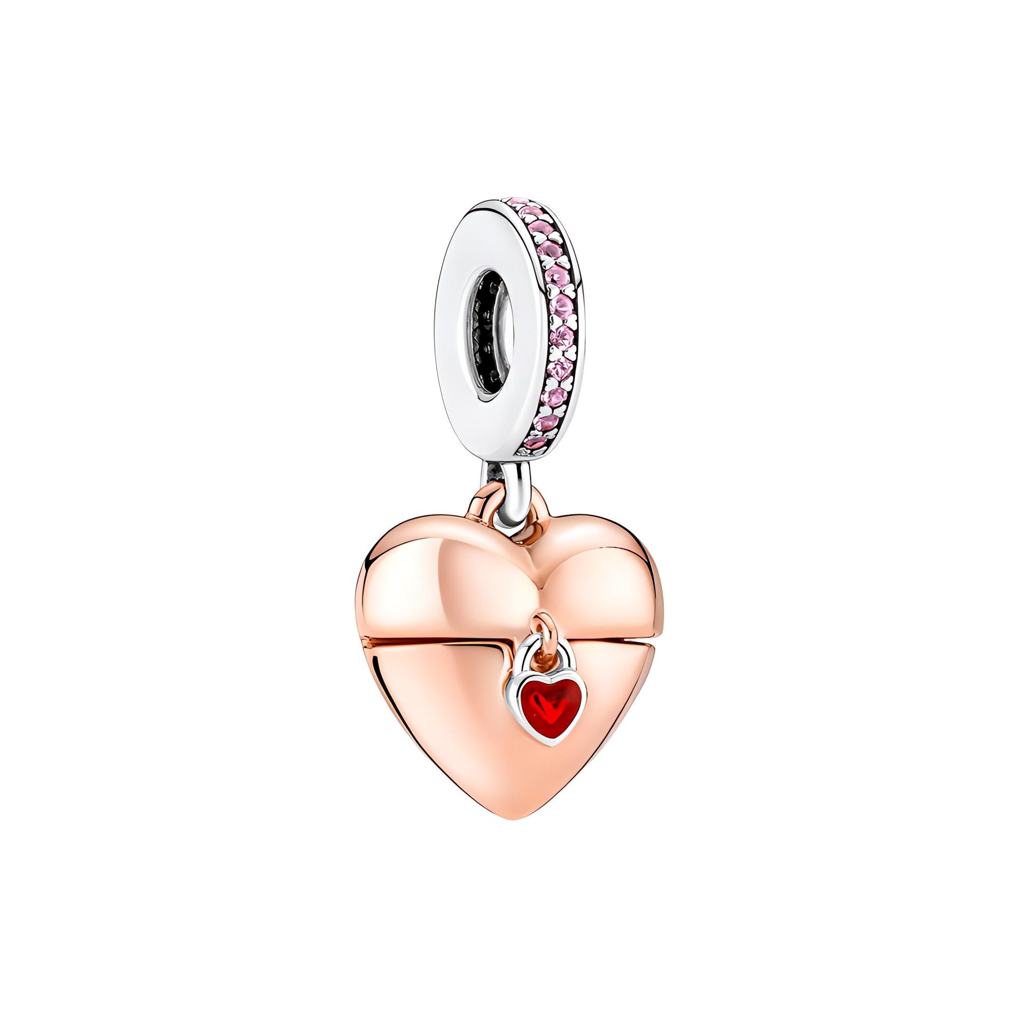 Pandora Heart Charm Pendant Women pendant Rose-Gold 380795C01 Rose Gold,F