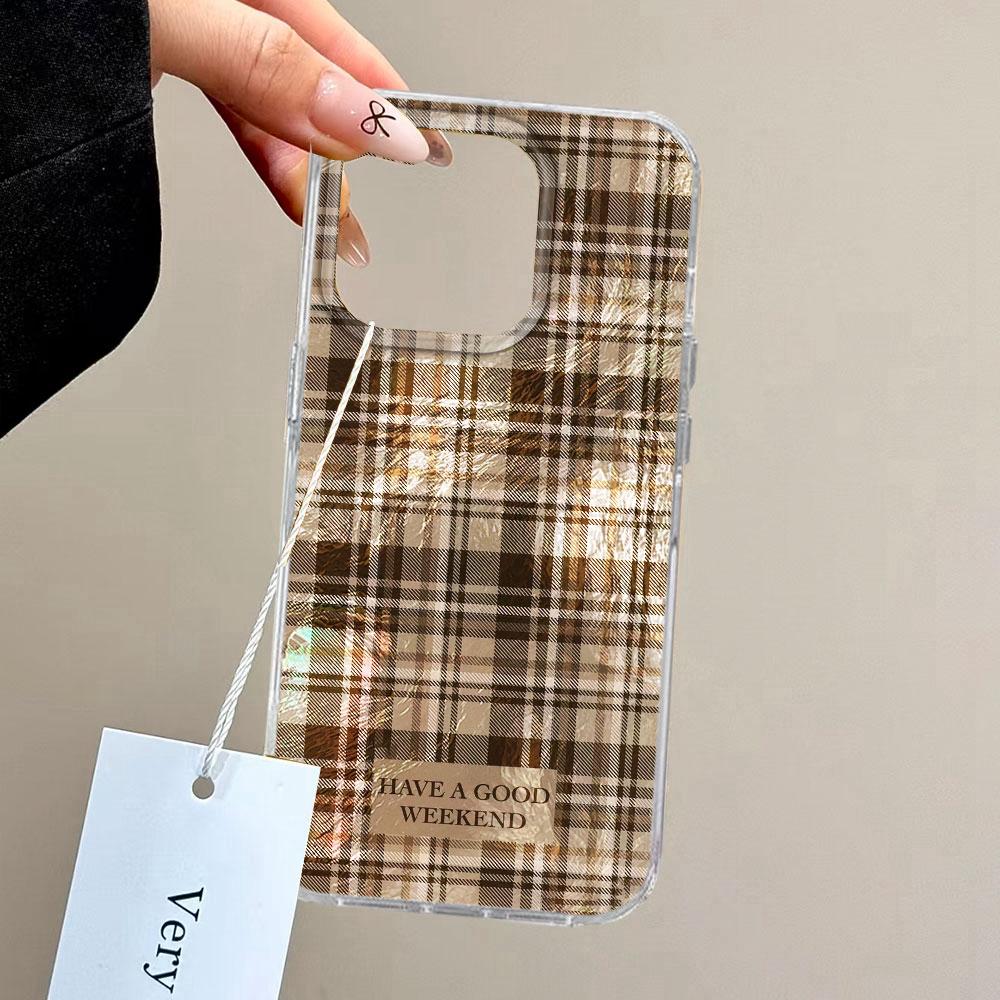 Brown Lattice Grid Pattern Phone Case for Honor 400 200 90 Smart Pro Magic7 6 70 Lite X9a X9c X9b X8b X8a X8c X7c X7b X6c Cover