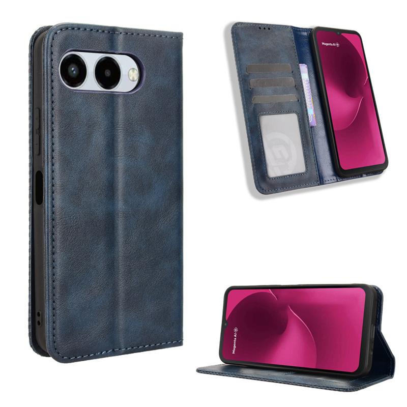 For T-Mobile T Phone 3 5G Flip Leather Case Skin Magnetic Adsorption Wallet Holder Cover For T-Mobile REVVL 8 5G Phone Bags