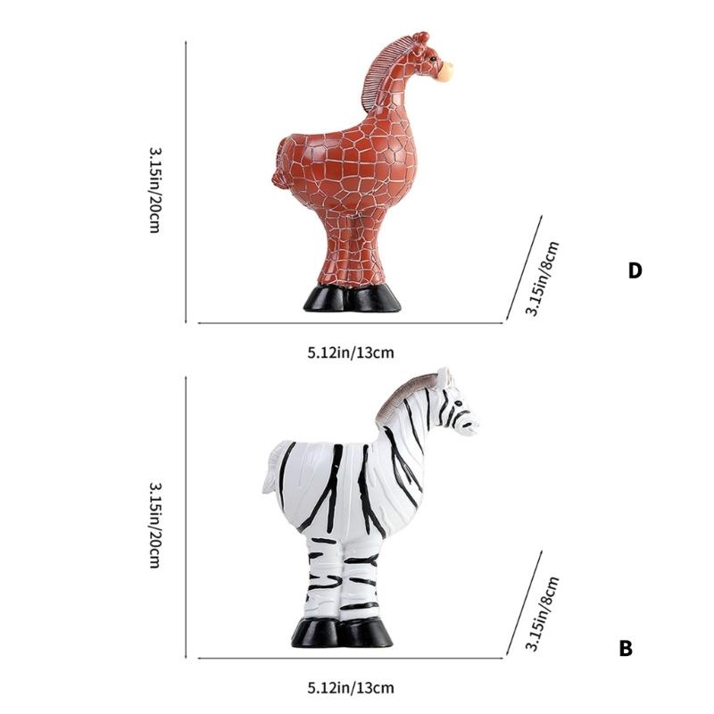 Creative Unique Giraffe/Zebras Shaped Succulent Holder Animal Plant Pot Tabletop Planter for Home or Office Decoration