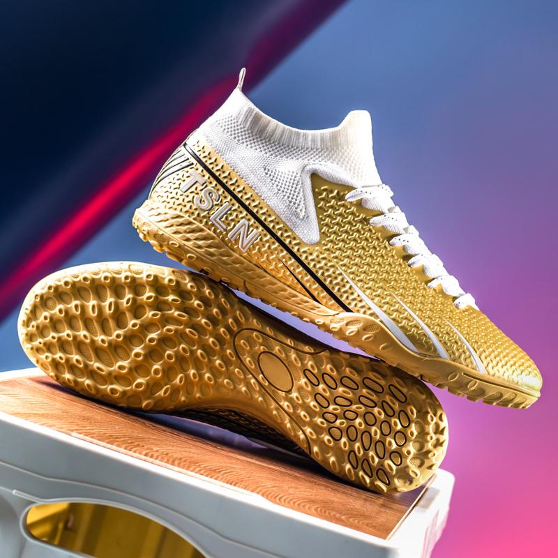 Neue Herren Fußballschuhe Lange Stollen Fußballschuhe Trainingsschuhe Knöchel-Sneakers Indoor Futsal Spiel Sport Hochwertig TF/FG