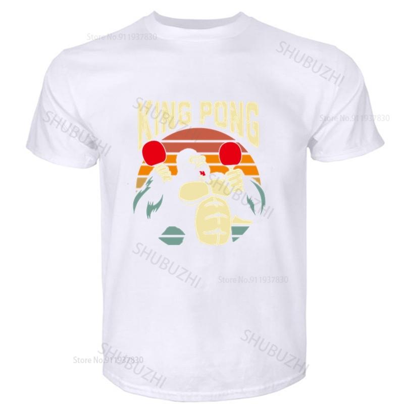 Summer Tshirt Men Brand Teeshirt Funny King  Pong Tshirt Men Table Tennis Paddle Tshirt Gift Idea Male Cotton Teeshirt