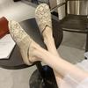 Round-headed, Wrapped-toe Flax Half-slipper for Women, 2026 Summer Wear, Flat-soled, No Heel, Slip-on, Hollow-out Sandals