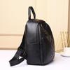 First-layer Cowhide Women's Bag Genuine Leather Backpack Diamond-grid All-matching Live Broadcast Model 8135
