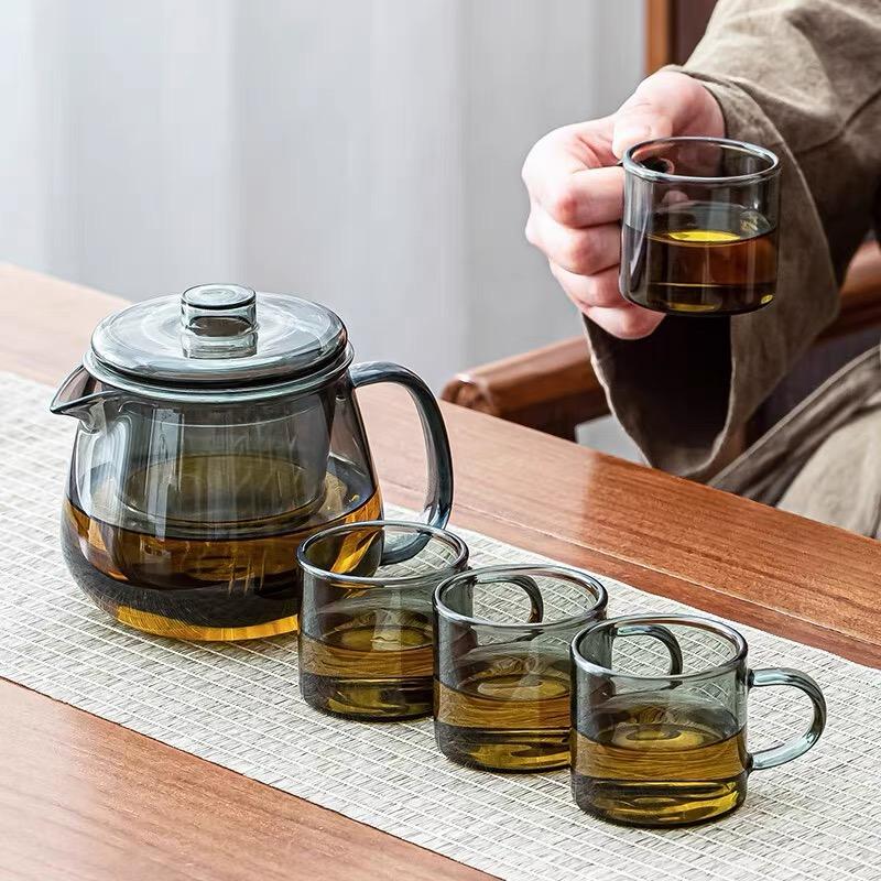 480/600ML Penguin Shape Glass Teapot With Tea Strainer Infuser Tea Ceremony Kung fu Tea Pot Tea Set Tea Maker