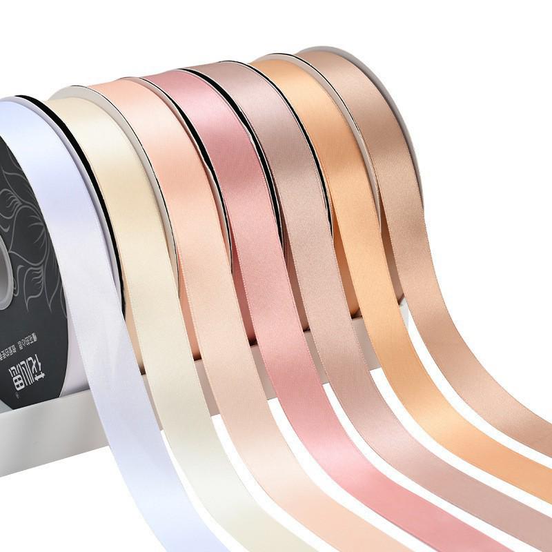 Solid Color Polyester Ribbon for DIY Floral Crafts & Cake Decoration