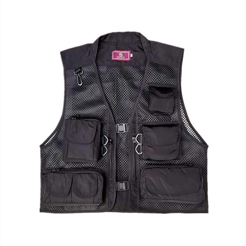 BEPAN Outdoor Leisure Sports Fishing Vest Mesh Breathable Vest Outdoor Mountaineering Multi Pocket Vest