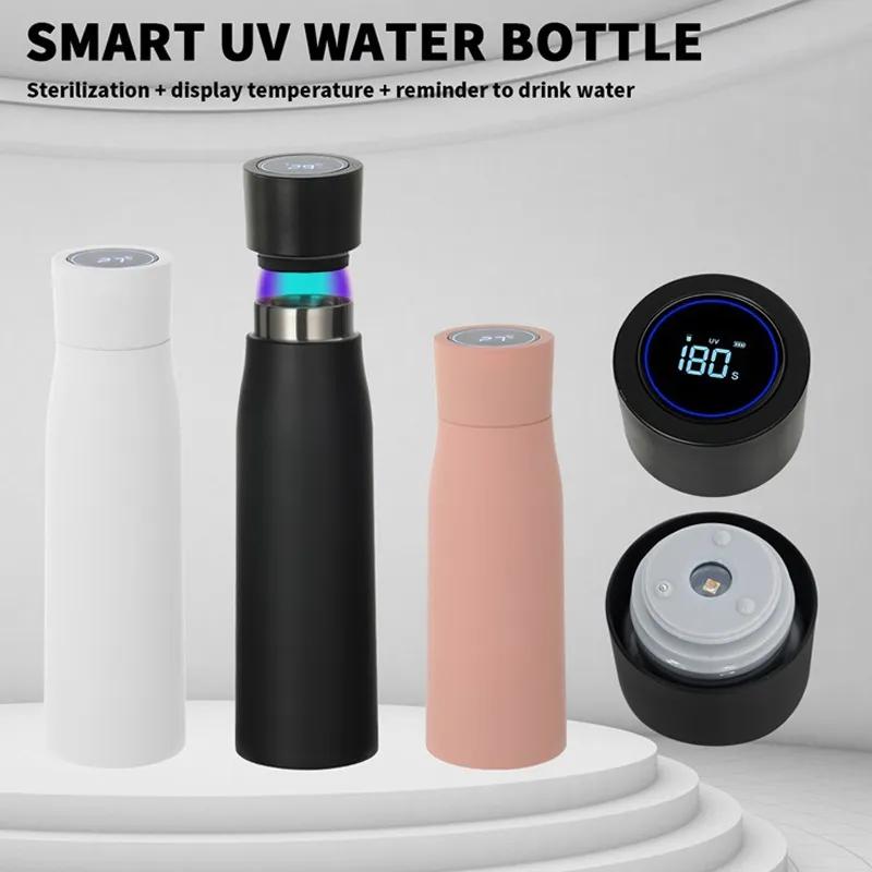 500ml Self-Cleaning Smart Water Bottle Double Wall Stainless Steel Insulated Vacuum Insulated Cup Sterilized Water Cup Gift Cup Coffee Cup Reusable