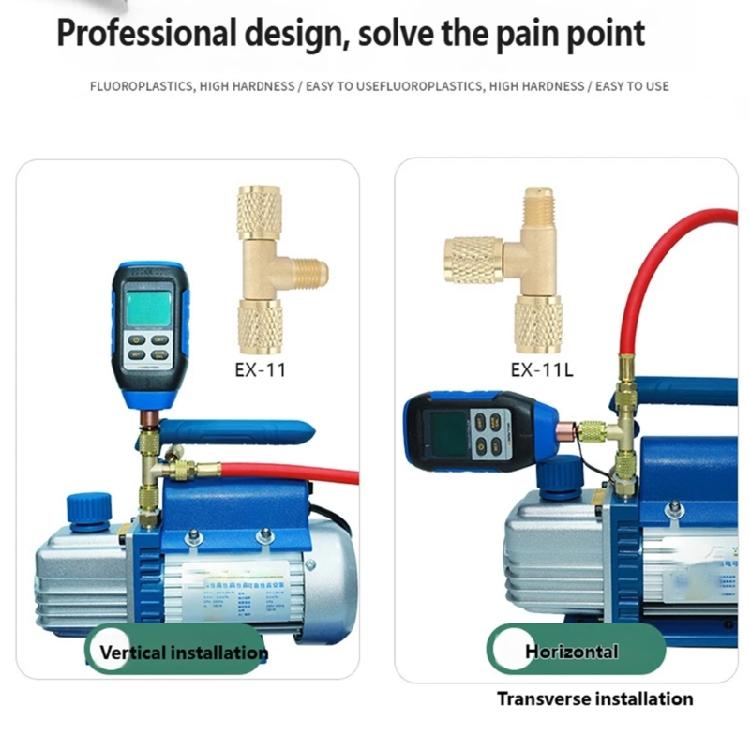 Valvole di Connessione Tripla in Ottone Ingegnerizzate con Precisione Adattatore per Manometro del Vuoto Robusto e Durevole per Strumenti a Vuoto