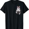 Funny Siberian Husky In Your Pocket for Dogs Lovers T Shirt - Men's Summer Cotton Graphic Tee