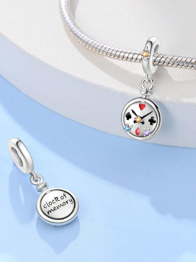 Charms Plata Wonderland Dreaming Rabbit Clock Beads Copper Plated Fit Copperoriginal Bracelet For Jewelry Making Diy Charm