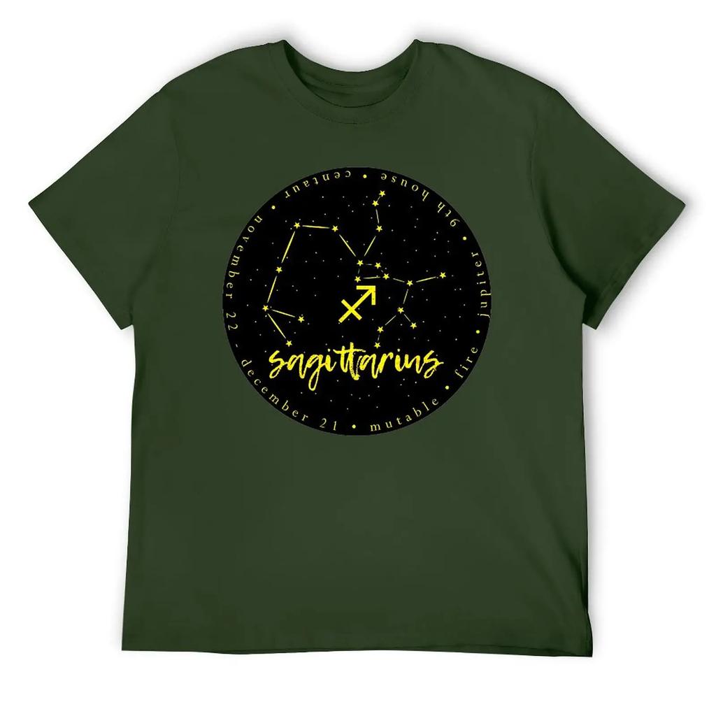 Sagittarius Twelve Constellation (12) Top Tee Casual Graphic T-shirt Round Neck Sports Joke Leisure USA Size