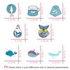 Cartoon Blue Marine Animal Brooch Save Ocean Whale Dolphin Enamel Badge Cloth Backpack Lapel Pins Jewelry Gifts for Friends Kids