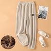 Women Winter Corduroy Plush Extra Thick Pants Warm Loose Comfortable Rib Leg Pants Lined Fleece Sports Joggers Trousers