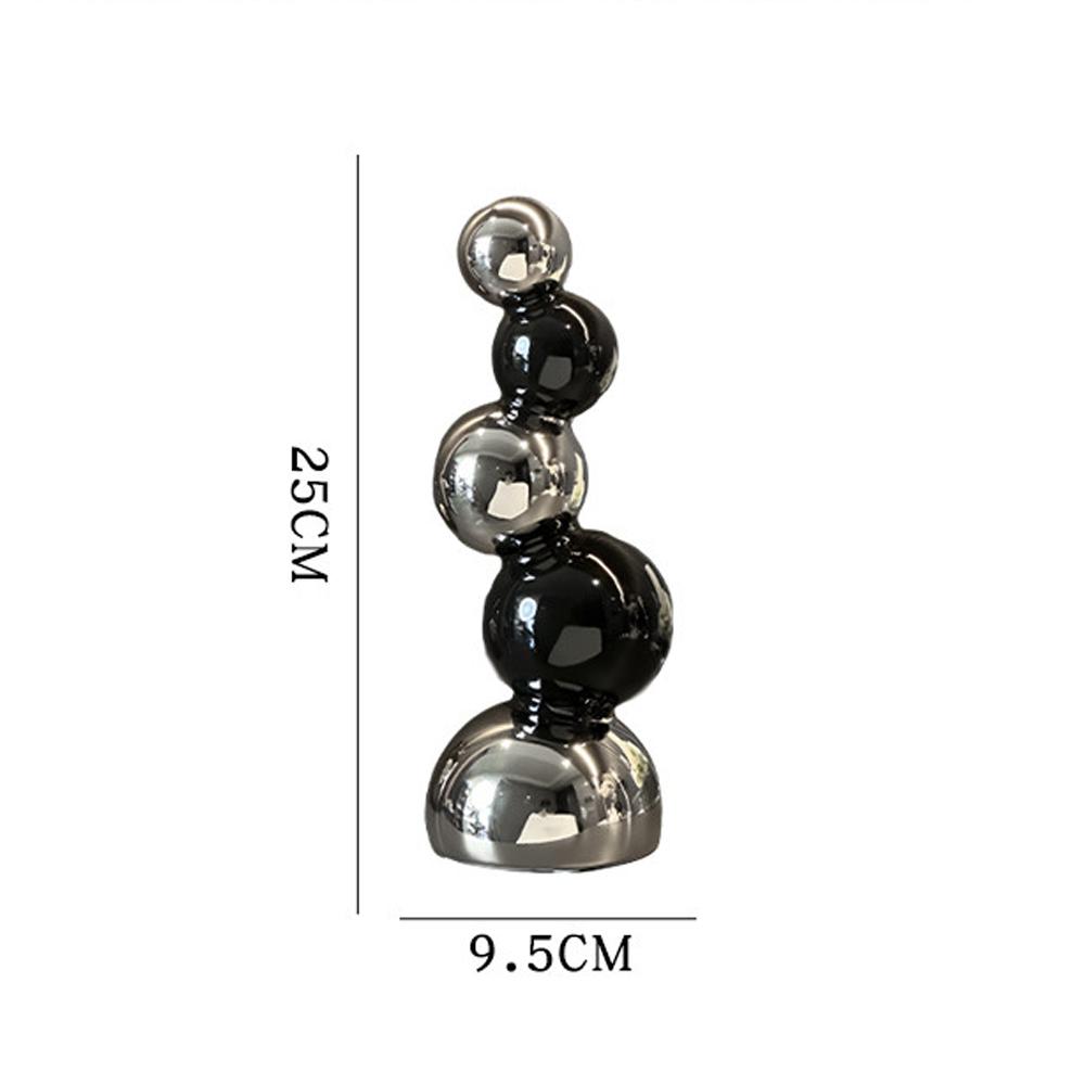 Black and Silver Ball Ornaments Light Luxury Home Soft Decorations Living Room TV Cabinet Wine Cabinet Porch Ornaments