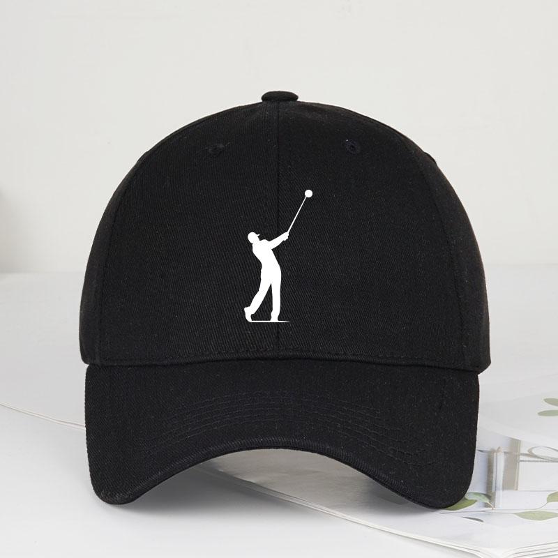 Golfers Silhouette Print Baseball Cap – Unisex – Perfect For Golf Enthusiasts On The Course – Father’S Day Gift