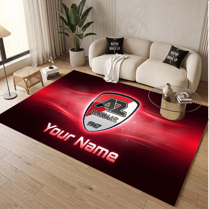 Tappeto Personalizzato Stampa Modello AZ Alkmaar Nome Testo Morbido Antiscivolo Tappeto per Pavimento per Decorazione Interna della Casa