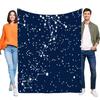 Celestial Star Constellation Blanket Soft Warm Cozy Lightweight Fleece Throw for Bed Sofa Couch Adults S Galaxy Night Sky Gif