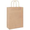 VidaXL Paper Bags 250 Pcs with Handles Brown 26x12x35 Cm, Paper Bag, Paper Gift Bag, Paper Gift Bag 4101590