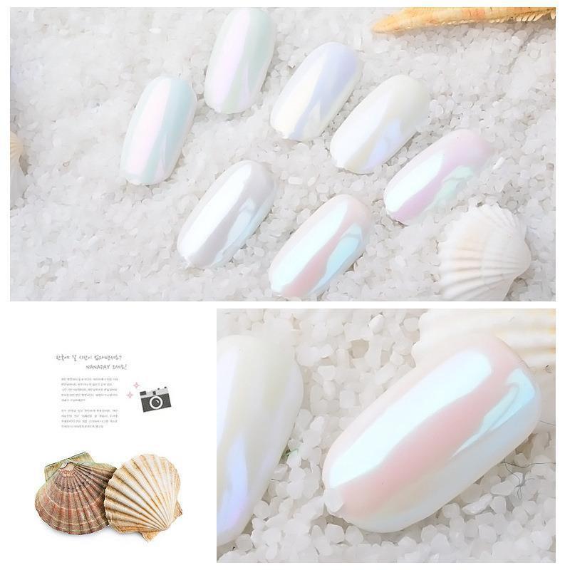 7 Colors Light Mirror Powder Rainbow Candy Color Nail Shell Powder Chameleon Color Nail Powder New Arrival