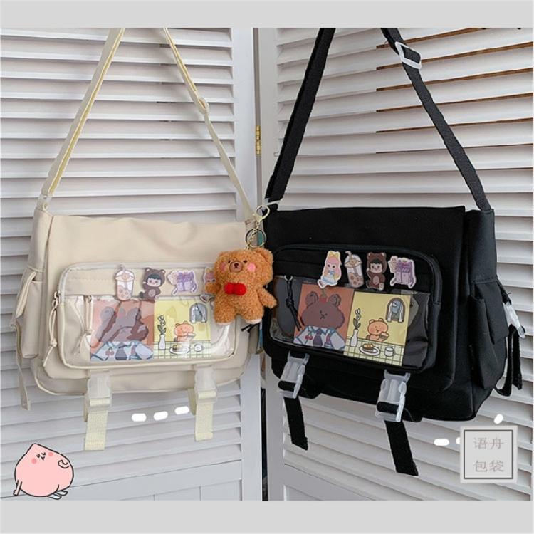 Japanese Shoulder Bag Nylon Book Bag Transparent Itabag Women Handbags JK Bag