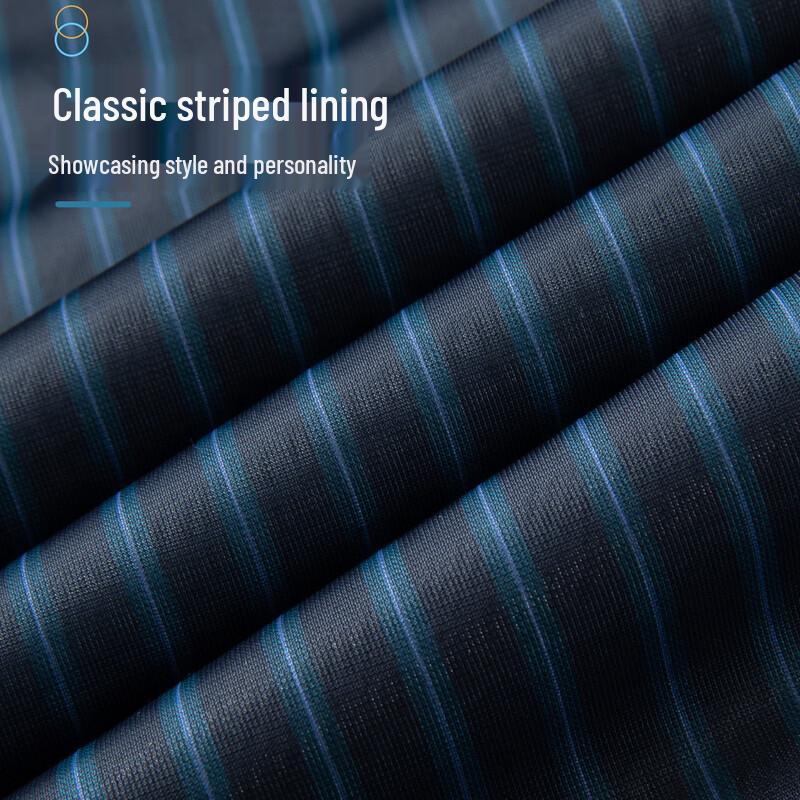 MONTAGUT Men's Windproof Business Casual Jacket with Striped Lining