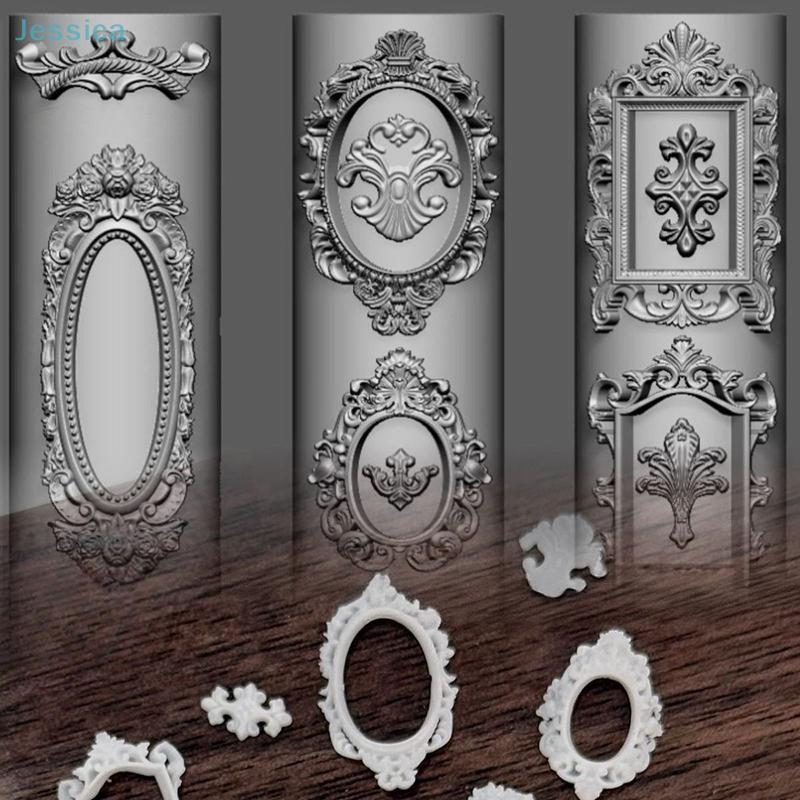 Cornici Foto in Silicone 3D a Rilievo Statuetta Angelo Stampo per Unghie Decorazione Unghie Fai da Te Modelli Trasparenti per Manicure