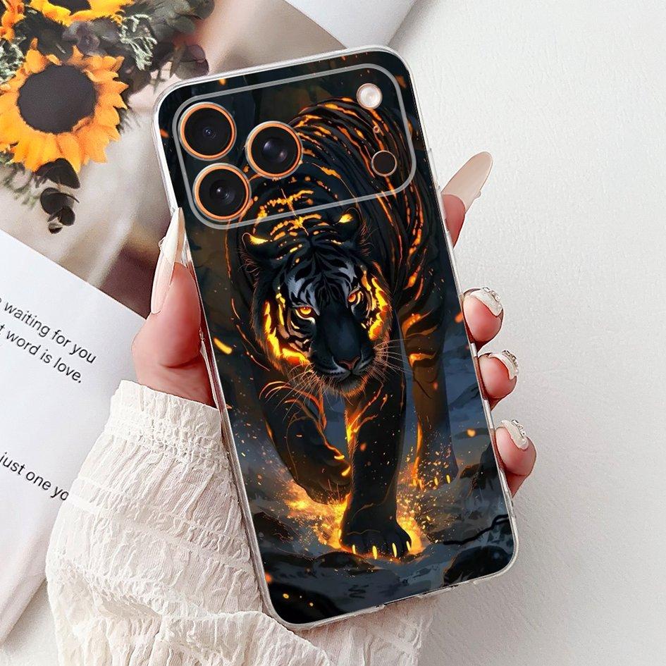 Für iPhone 17 Pro Max Hülle Coole Drachen Löwen Katze Cartoon Weiches Silikon Handy Rückseite auf iPhone 17 Pro iPhone17 17Pro Schutz