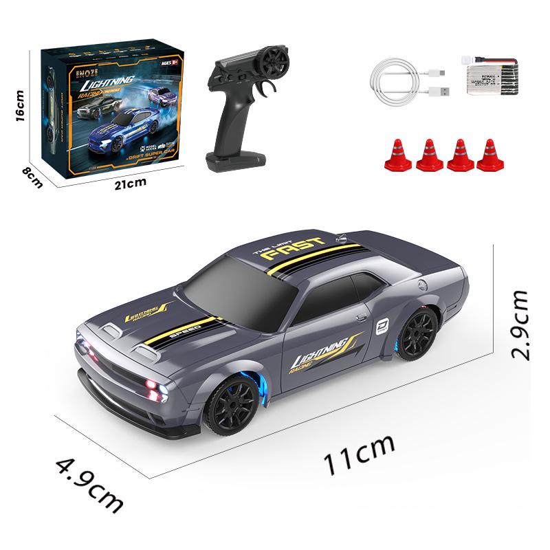 Cross1:43 Professional RC Car: 4WD High-Speed Drifting Mustang Model Toy 1:43