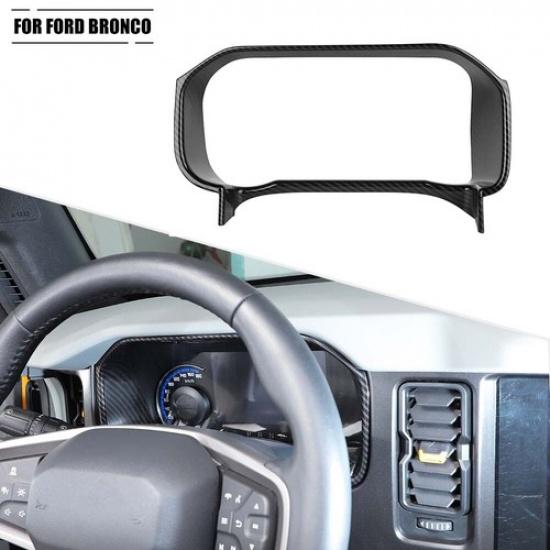Carbon Fiber Dashboard trument Panel Decor Cover Trim for Ford Bronco +