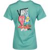 Vans Large Cartoon Print Short Sleeve T-Shirt Women Tops Green VN0A4MNOJ29