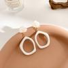 Acrylic Earrings Irregulares Women Stud White Geometric Style Cute Drop Earrings Fashion Jewelry