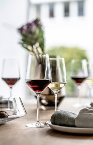 ZWIESEL GLAS Pure Wine Glasses for Red Wine (Bordeaux), Cabernet, Pair, Machine-Made (m122315)