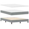 Lit Box Spring vidaXL avec Matelas Grise Clair 140x190 cm en Tissu 3340080