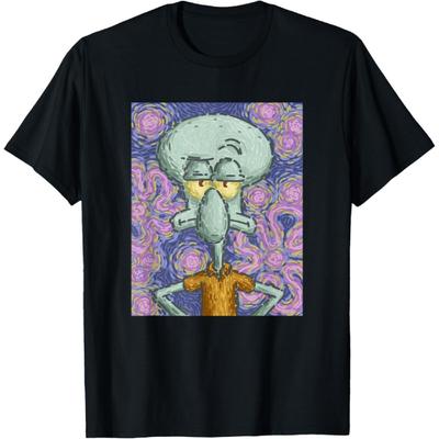 SpongeBob SquarePants Squidward Van Gogh Painting Portrait T-Shirt