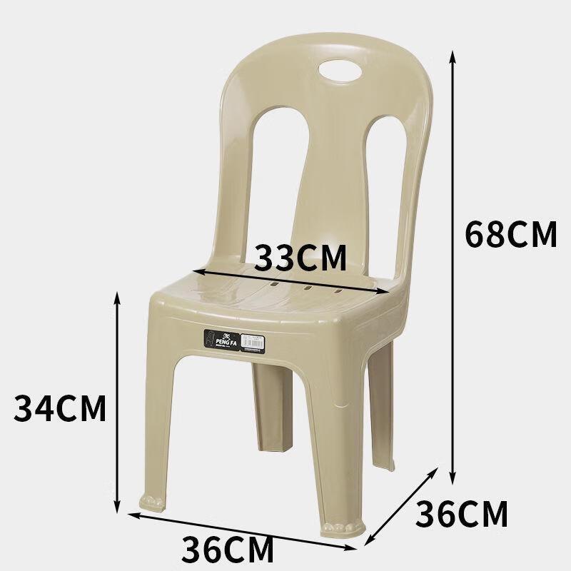 Gurede Thickened Plastic Dining Chair