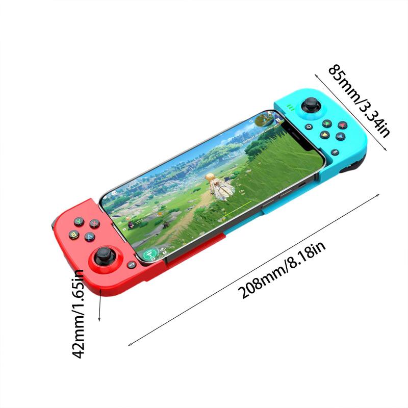 Controlador de juego inalámbrico Bluetooth, mango de juego móvil extensible, Compatible con