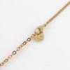 Dior CD Logo Necklace Plated Gold/Rhinestone 7.2g Women Used