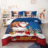 Festive Santa Claus Duvet Cover Set Christmas Comforter Cover Merry Christmas Bedding Sets Winter Snow Holiday Quilt Cover