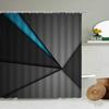 Modern Geometric Pattern Printing Waterproof Shower Curtain Black Gray Blue Creative Design Bathroom With Hook Screen Washable