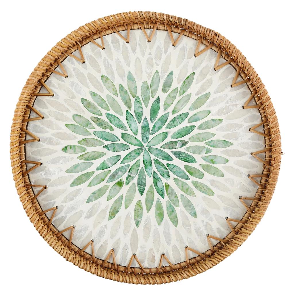 Boho Rattan Kitchen Food Storage Tray Rectangle/Round Handwoven Rattan Basket Multifunction Fruit Snack Basket Home Supplies