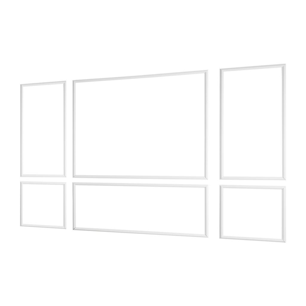 Wall Molding 3 Pack, Wainscoting Panels Kit, Lightweight Paintable Polystyrene, Easy to Install Accent Wall Trim for Interior Décor Living Room,