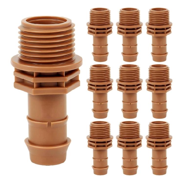 

20Pcs/Pack 1/2 Inch Male Thread To Barbed Fittings For Connecting Garden Tube And Sprinkler Head 1