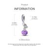 Charmcopper Plated Purple Flower Perfume Bottle Pendant Fit Charms Plataoriginal Bracelet Beads Women Jewellery Making