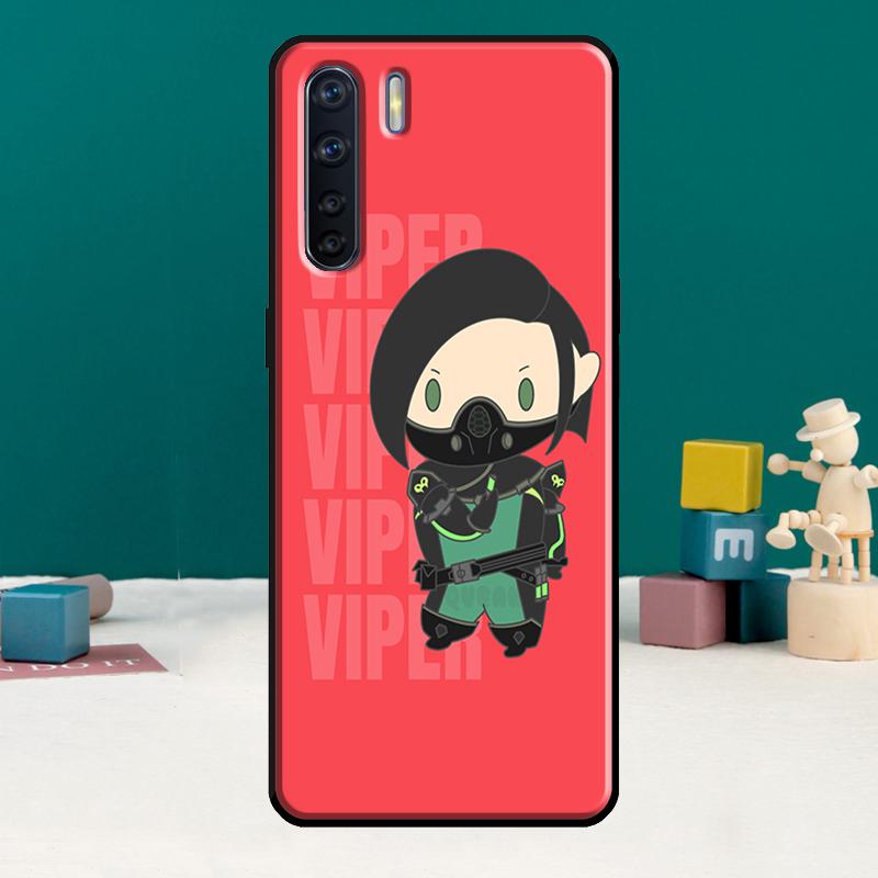Cute Cartoon Chibi Valorant Phone Case For Oppo A78 A96 A58 A18 A38 A98 A17 A77 A80 A40 A60 A16 A76 A74 A94 A54 A15 A57S