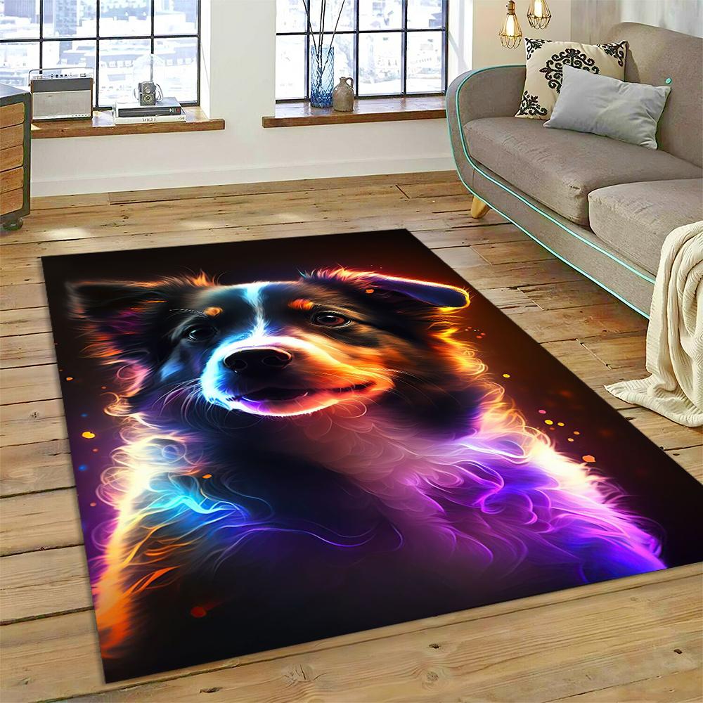 Cute Dog Cartoon Samoye,Chihuahua,Koki Pomeranian Husky Carpet Rug for Home Living Room Bedroom Sofa Doormat Decor,kid Non-slip