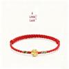 Pure Gold 999 Zodiac Red String Bracelet with Luck Beads for Baby's Full Moon or New Year