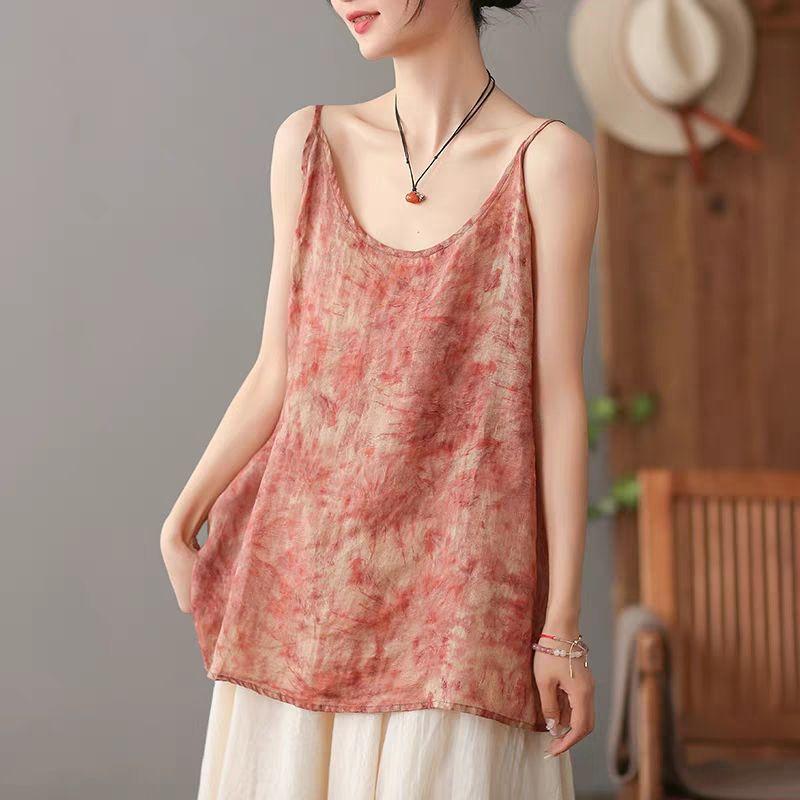 

Ice Silk Camisole Vest Женская базовая рубашка Женская летняя мода Универсальный топ без рукавов One size