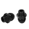 2 Pieces 10AN To 38 NPT Straight Pipe Fitting Fuel Line Adapter Black Anodized Aluminum for Oil